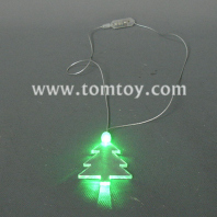 flashing christmas tree necklace tm000-066-christmas tree-gn